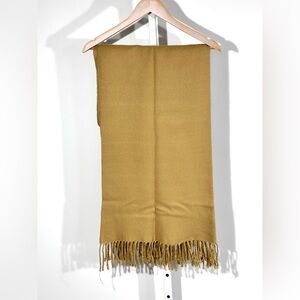 30x70 XL Cashmere Scarf Quiet Luxury Classic Fringe Wrap winter throw camel